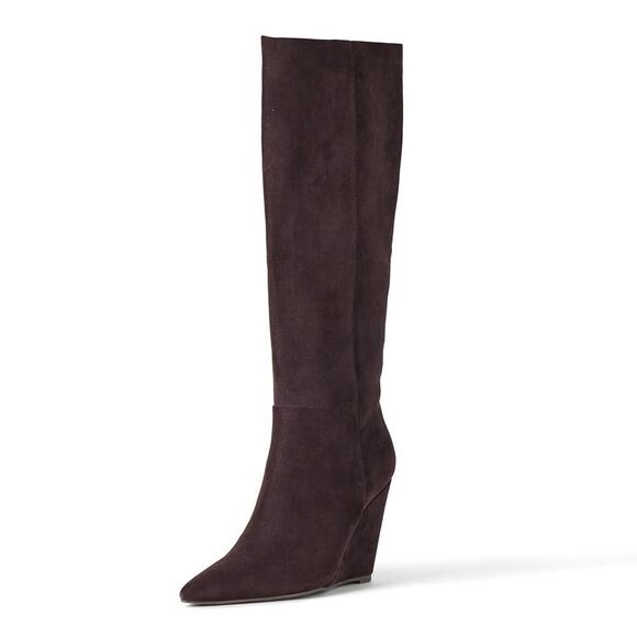 The Drop Women's Geralda Tall Wedge Boots suede 11 - Picture 1 of 7